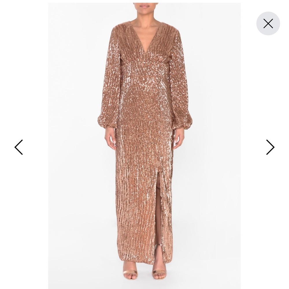 True Decedance Gold Sequin Gown